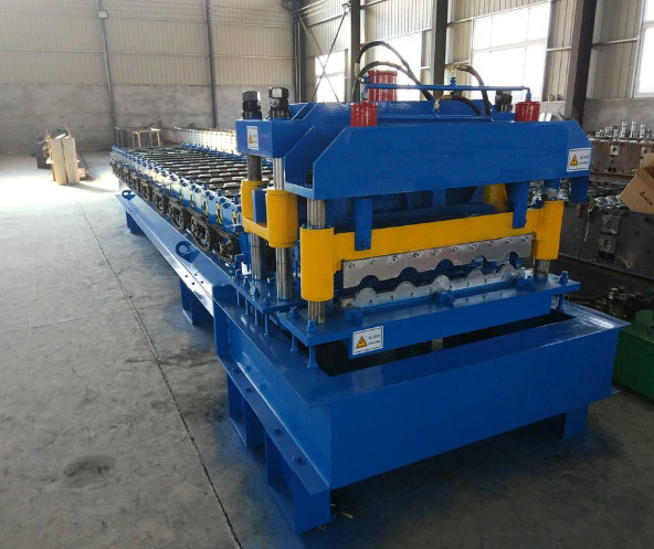 Hydraulic Cutting ​Glazed Tile Roll Forming Machine 1.5-3m/Min Single Phase