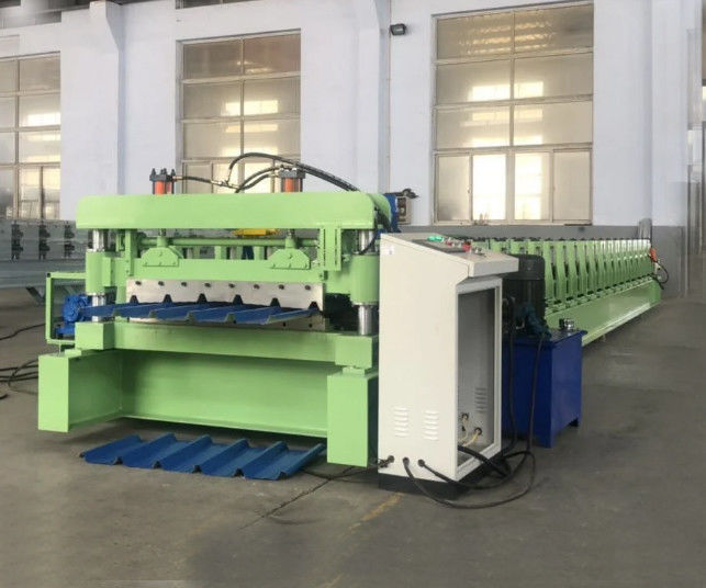 PPGL Trapezoid Wall Panel Roll Forming Machine with Chrome Plated Roller and 3phases Power