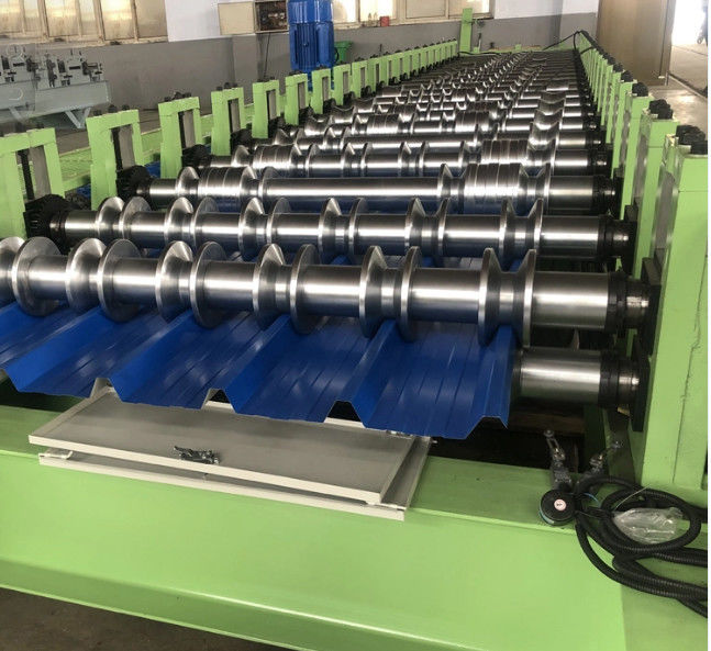 PPGL Trapezoid Wall Panel Roll Forming Machine with Chrome Plated Roller and 3phases Power