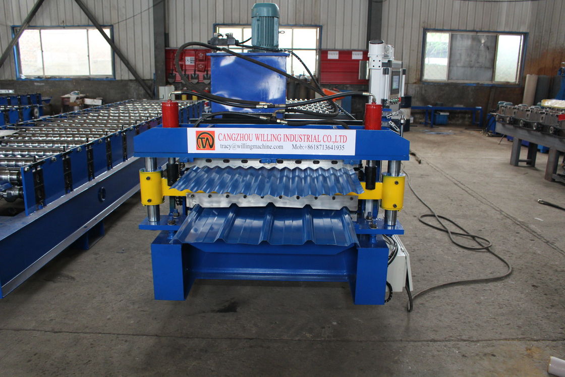 840/850 0.6mm Double Layer Roll Forming Machine For Roof Sheet Floor Deck Sheet