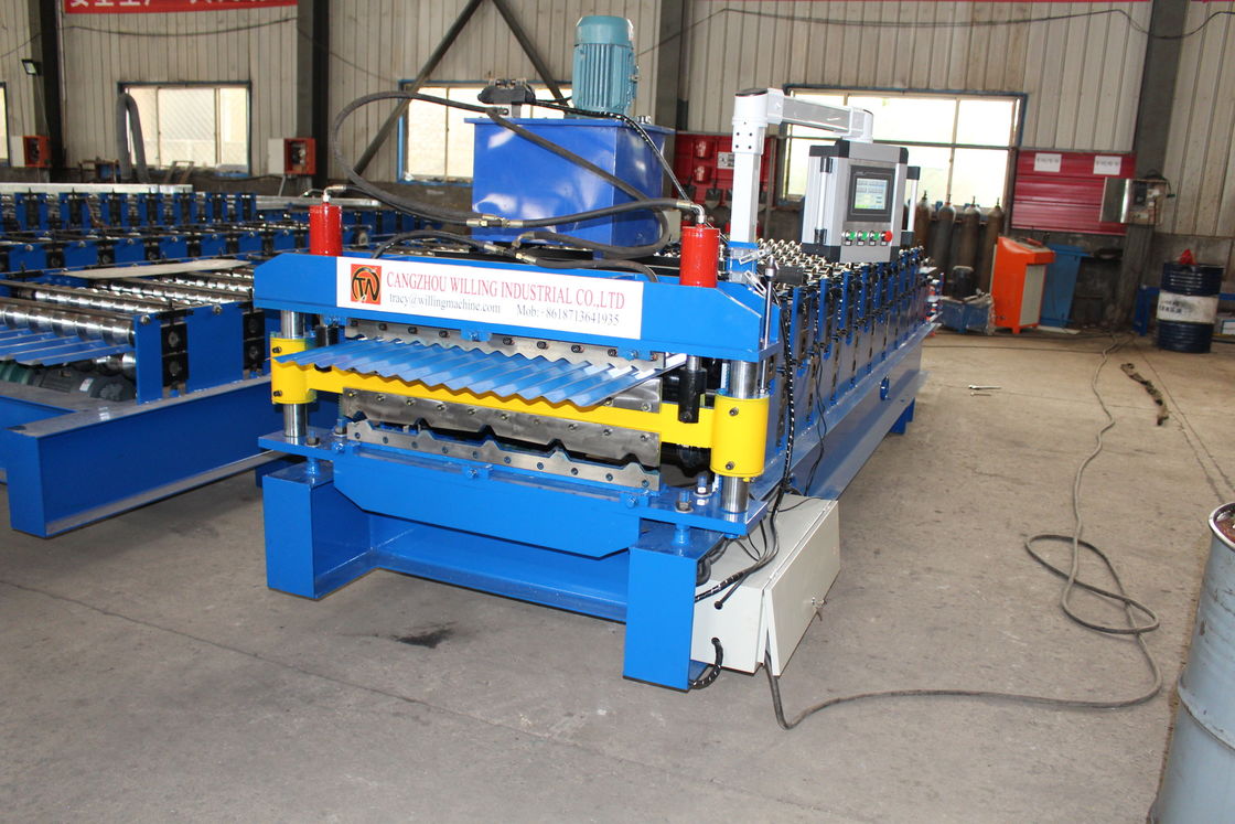 840/850 0.6mm Double Layer Roll Forming Machine For Roof Sheet Floor Deck Sheet