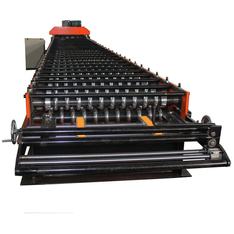 Corrugated Type Roof Sheeting Roll Forming Machine Electric Cutting 15-30m/Min