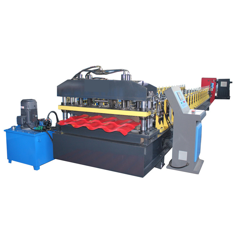 Automatic Ppgi Glazed Tile Step Tile Roll Forming Machine 10-15 M / Min High Speed