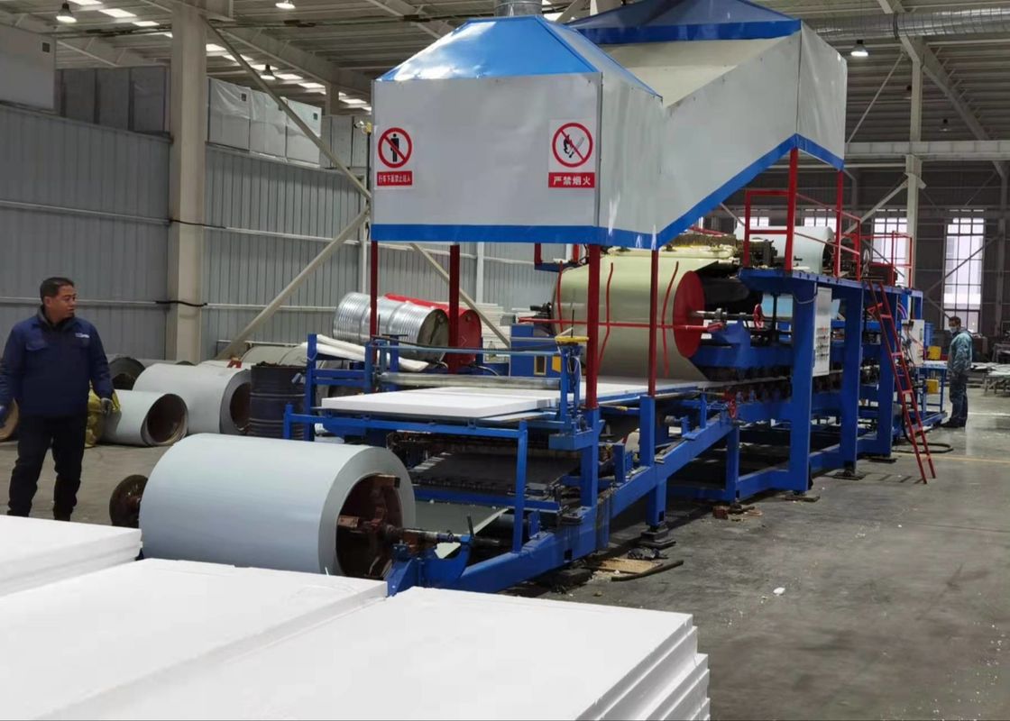 1 Year Warranty PLC Sandwich Panel Roll Forming Machine With Flying Tracking Cutting