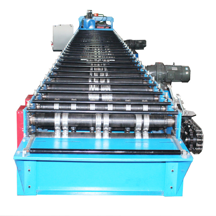 18-26 Station Cold Galvanized Steel Deck Roll Forming Machine With Hydraulic Cutting
