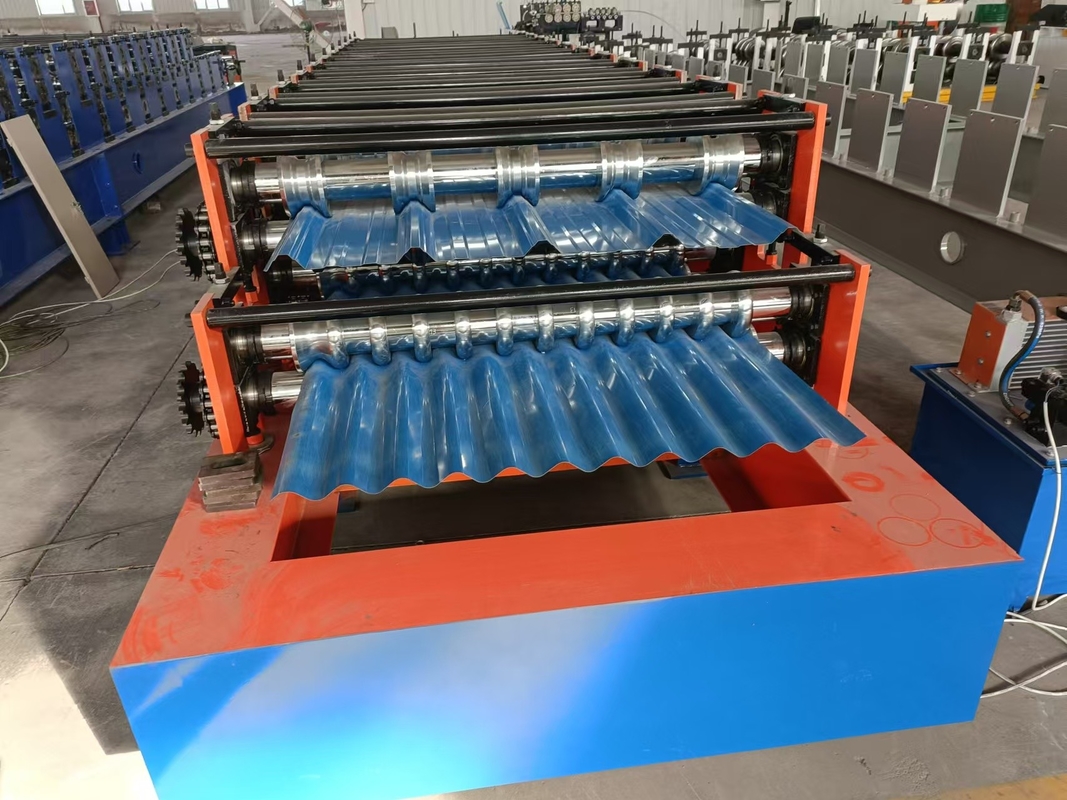 Trapezoidal And corrugated Roof Sheet Double Layer Roof Roll Forming Machine