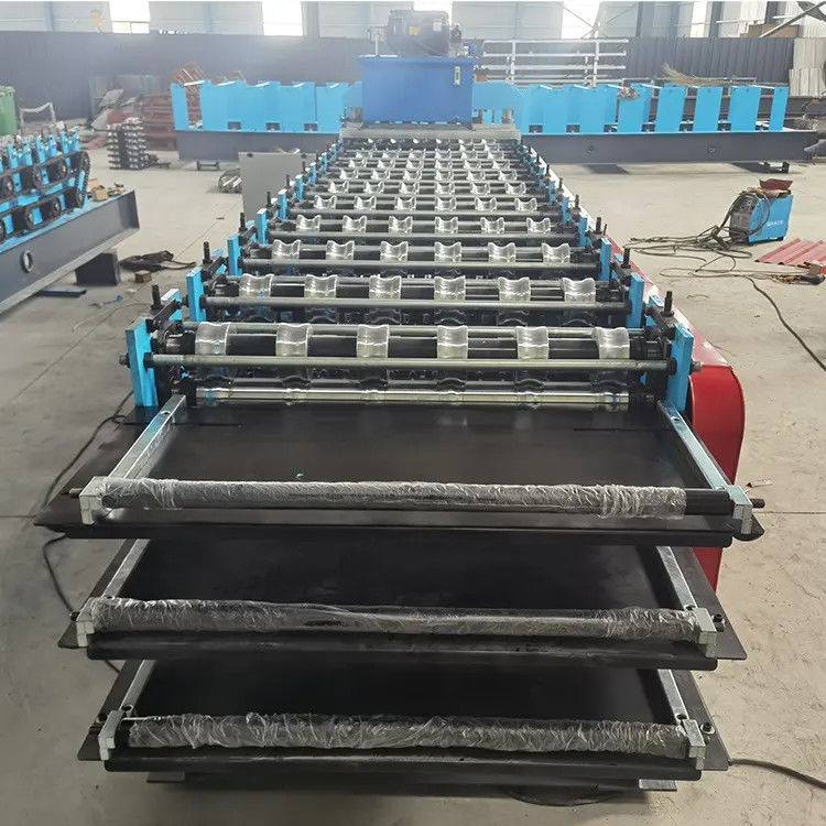 Three Layers Corrugated Trapezoid Steel Roof Roll Forming Machine Metal Iron Roofing Sheet Making