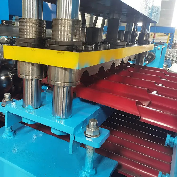 Customized Building Material Machinery Roof Panel Roll Forming Machine With 5.5kw Cutting Power And Hydraulic Cutting