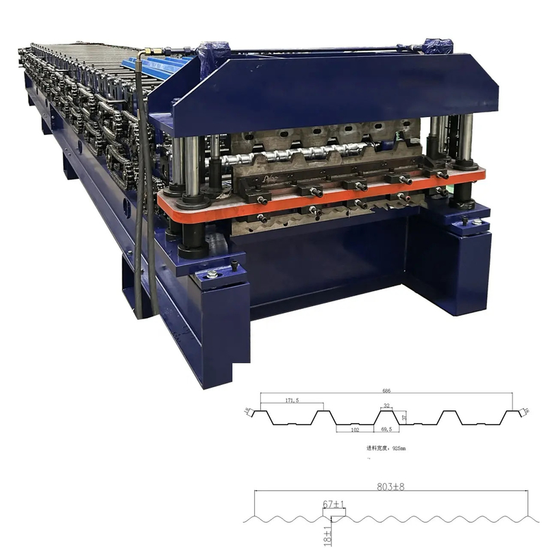 Customized 686 IBR Trapezoidal And 762 Corrugated Double Layer Roofing Sheet Making Machine For South Africa