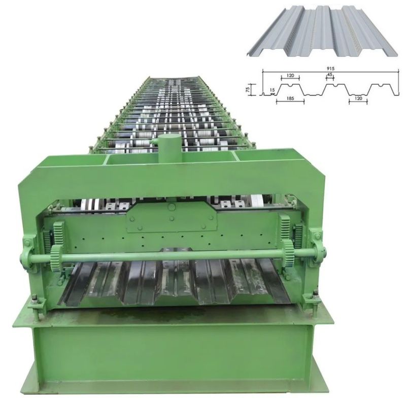 36'' High Speed Type B Roof / Floor Deck Roll Forming Machine With Hydraulic Cutting Mode And Roller Material