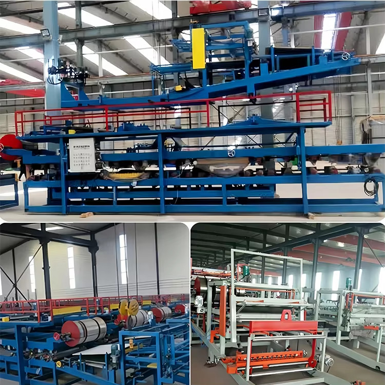 High Precision Sandwich Panel Production LineRock Wool Foam EPS Composite Plate Roof Wall Panel Sandwich Panel Roll Forming Making Machinery