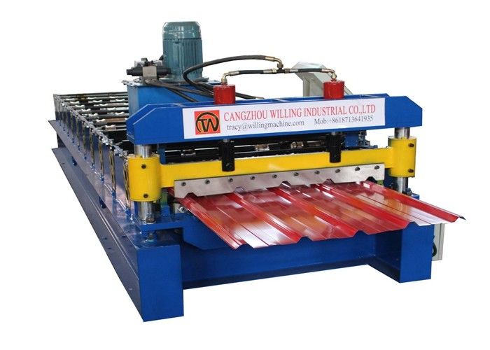 5 Ribs Roof Roll Forming Machine 11 Rows Trapezoidal Sheet Roll Forming Machine