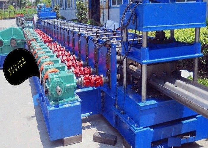 2 Waves Highway Guardrail Roll Forming Machine Gear Box Drive Type 3 Phases