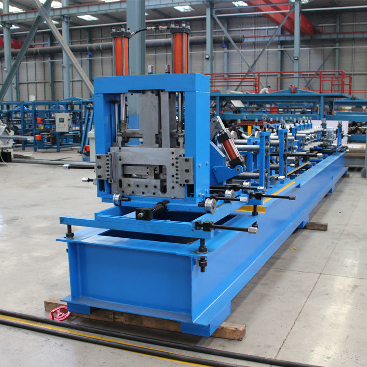 80-350 CZ Purlin Roll Forming Machine With PLC Control System And Hydraulic Cutting Mode