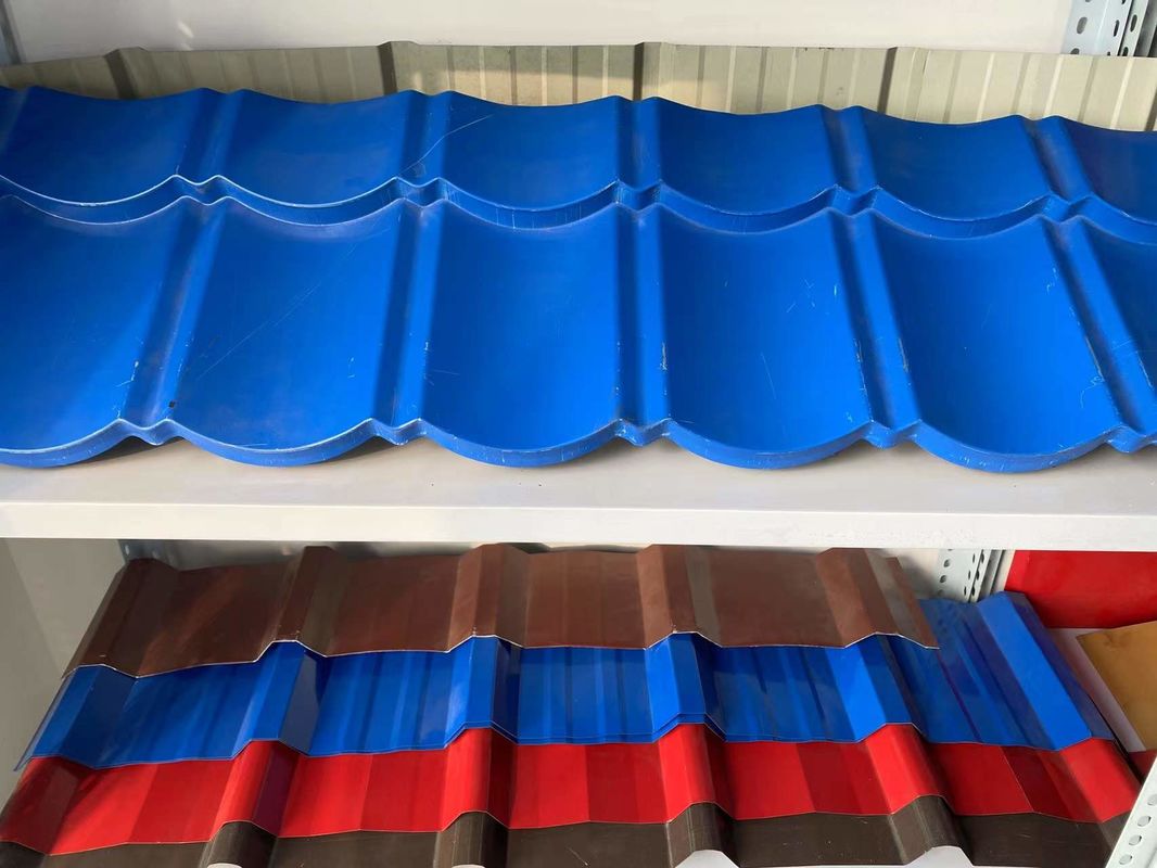 Glazed Tile Roof 0.25 Double Layer Roll Forming Machine Gearbox Drive Plc Control