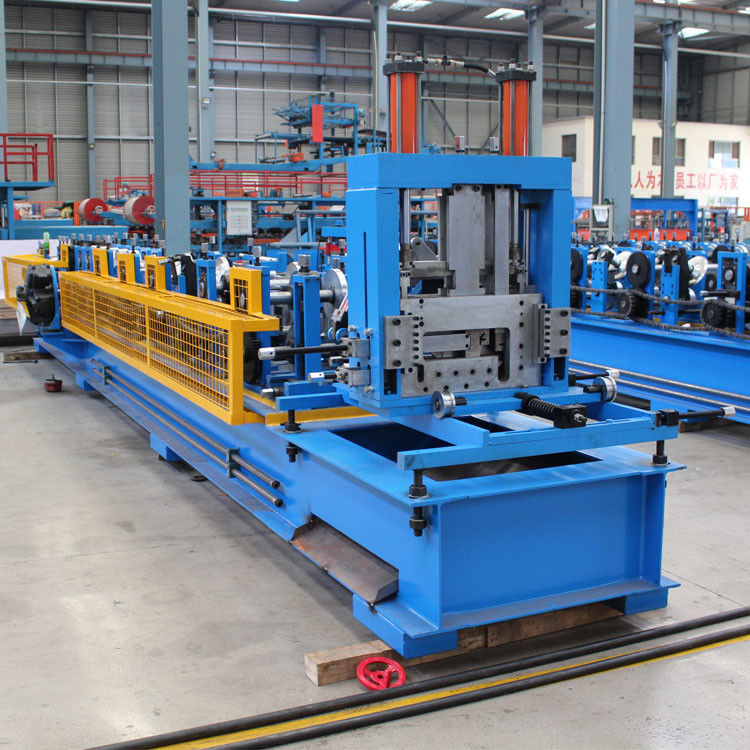 80-350 CZ Purlin Roll Forming Machine With PLC Control System And Hydraulic Cutting Mode