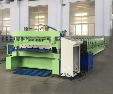PPGL Trapezoid Wall Panel Roll Forming Machine with Chrome Plated Roller and 3phases Power