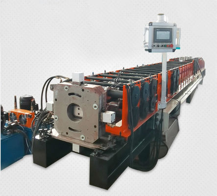 Galvanized Steel Rain Downspout Pipe Roll Forming Machine Hydraulic Cutting System