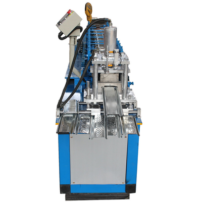 Galvanized Steel Coil PLC Controlled Roll Forming Machine 0.8-1.2mm Hydraulic Cutting