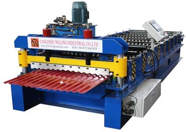 0.3-0.6mm Roof Roll Forming Machine PI/GGPI 9 Rows Corrugated Sheet Making Machine