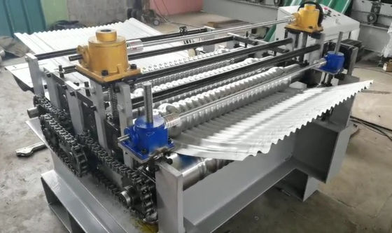 4kw Automatic Crimping Bending 0.8mm Metal Roof Roll Forming Machine