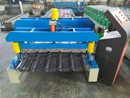 Corrugated Metal Roofing Roll Forming Machine Full Automatic Plc Control